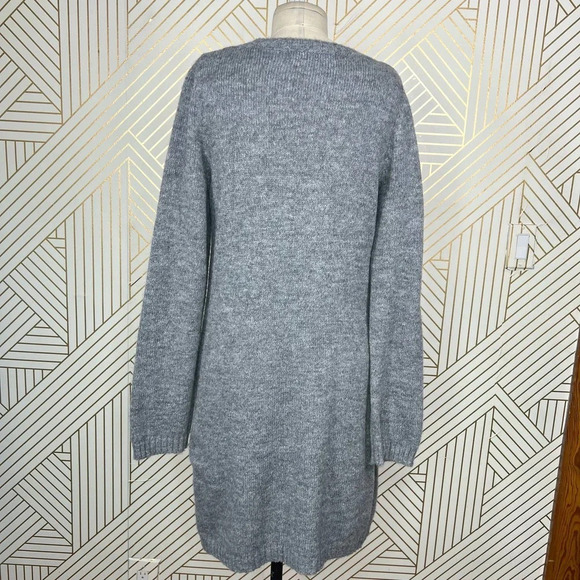 Mark & James x Badgley Mischka Gray Distressed Chain‎ Sweater Dress Size Small - Picture 7 of 12